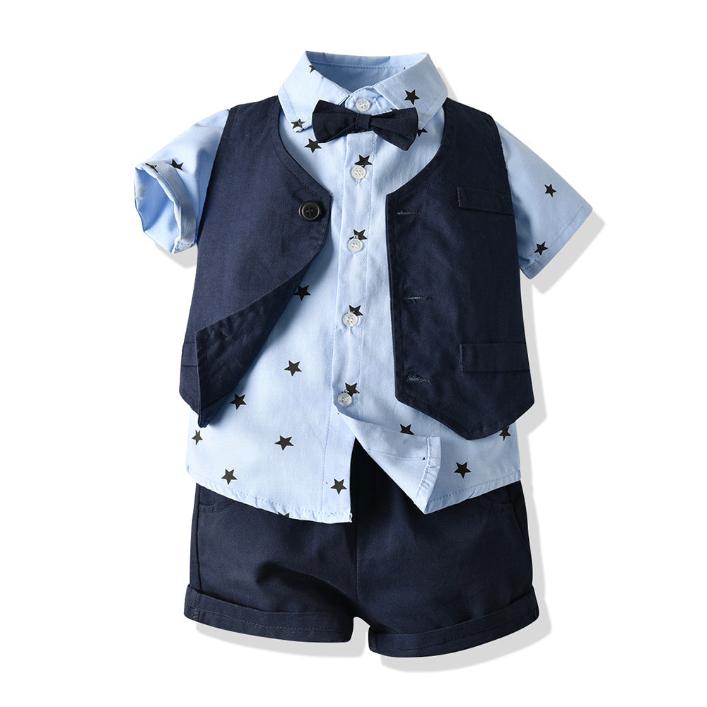 Adorable Baby Boy Waistcoat Shirt: Perfect for Birthdays and Special Occasions