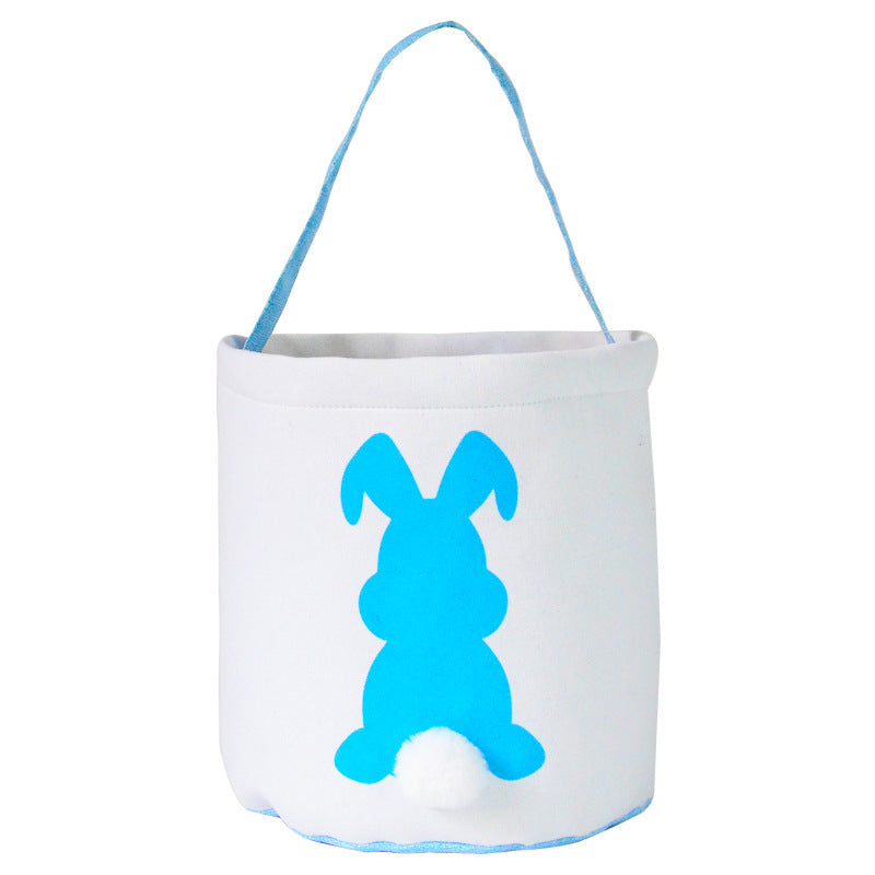 Easter Basket/Bucket with Rabbit Ears and Tail for Kids