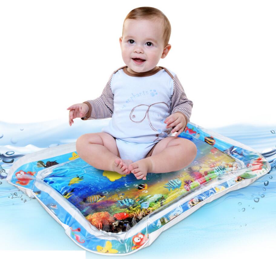 Premium Inflatable Water Mat for Babies - Fun Summer Beach Activity Toy with Soft Water Cushion - Ideal for Infants and Toddlers - Includes Baby Pillows