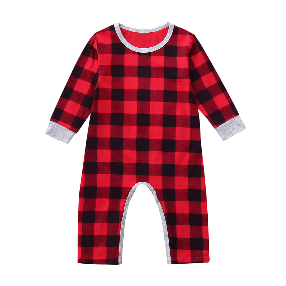 Adorable Christmas Santa xmas Plaid Romper for Infant Boys and Girls!