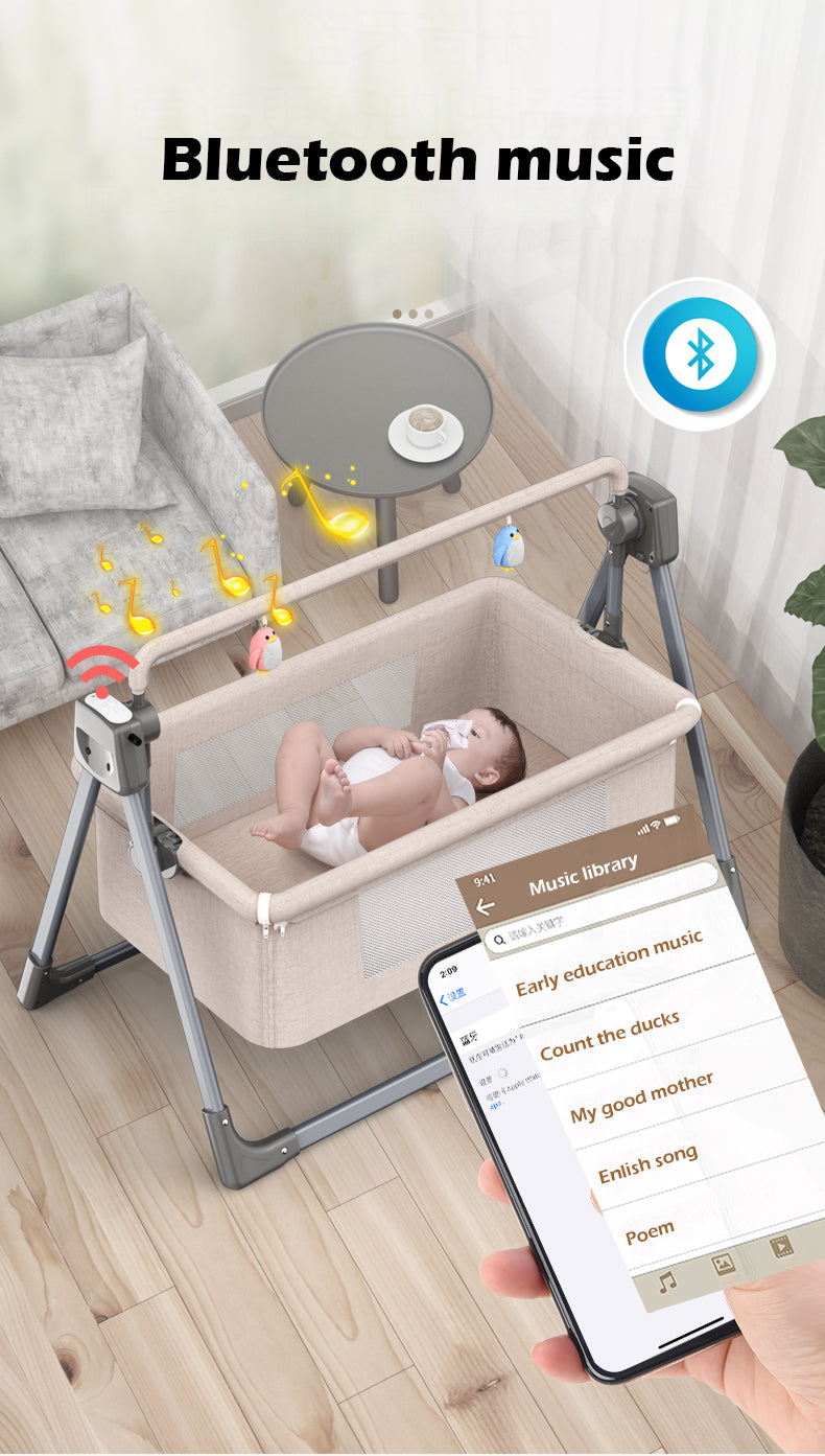 Smart and Versatile Infant Electric Cradle for Ultimate Comfort and Convenience