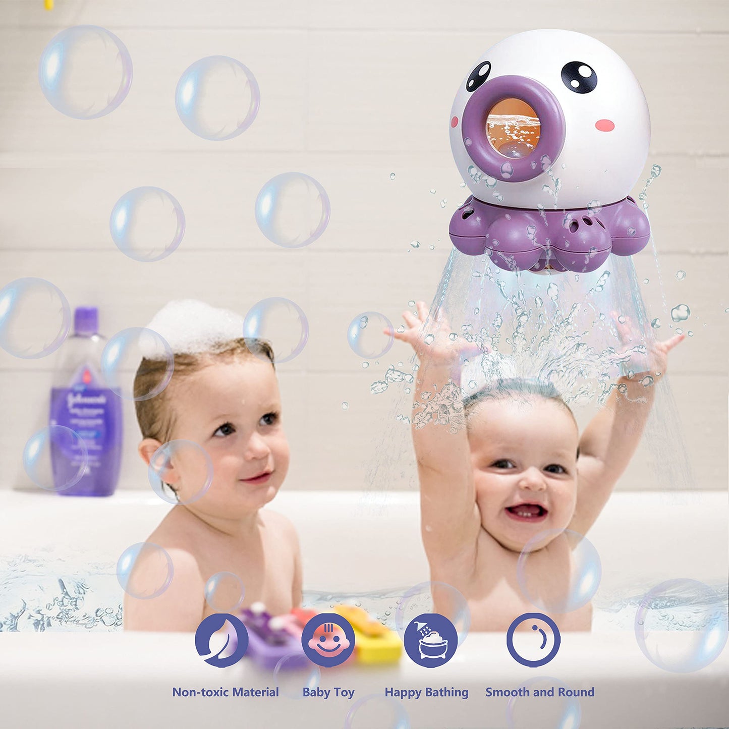 Kids Octopus Water Jet Bath Toy - Rotating Shower, Sprinkler, and Beach Fun - Summer Water Toy for Endless Entertainment