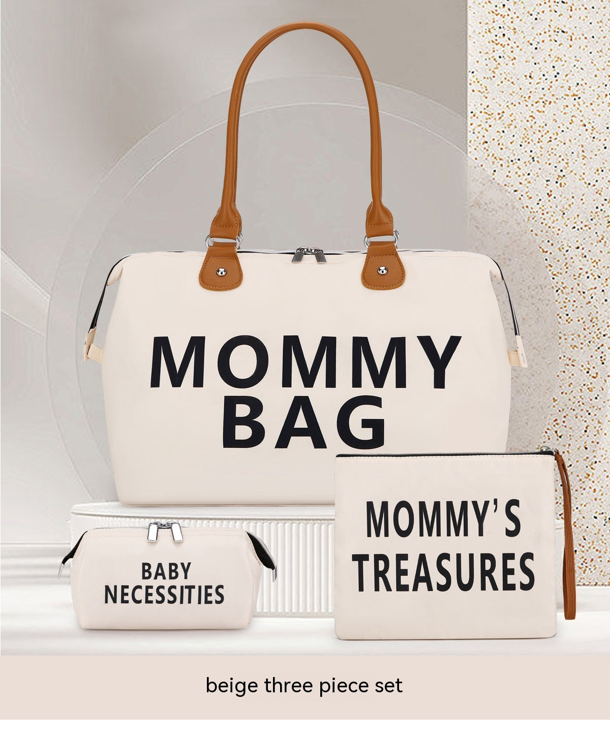 Trendy Travel Bag Set - Stylish and Functional Mummy Bag Trio