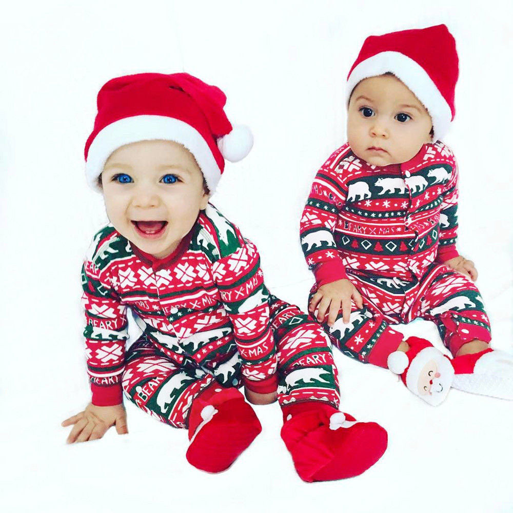 Adorable Christmas Santa xmas Plaid Romper for Infant Boys and Girls!