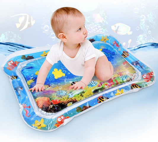 Premium Inflatable Water Mat for Babies - Fun Summer Beach Activity Toy with Soft Water Cushion - Ideal for Infants and Toddlers - Includes Baby Pillows