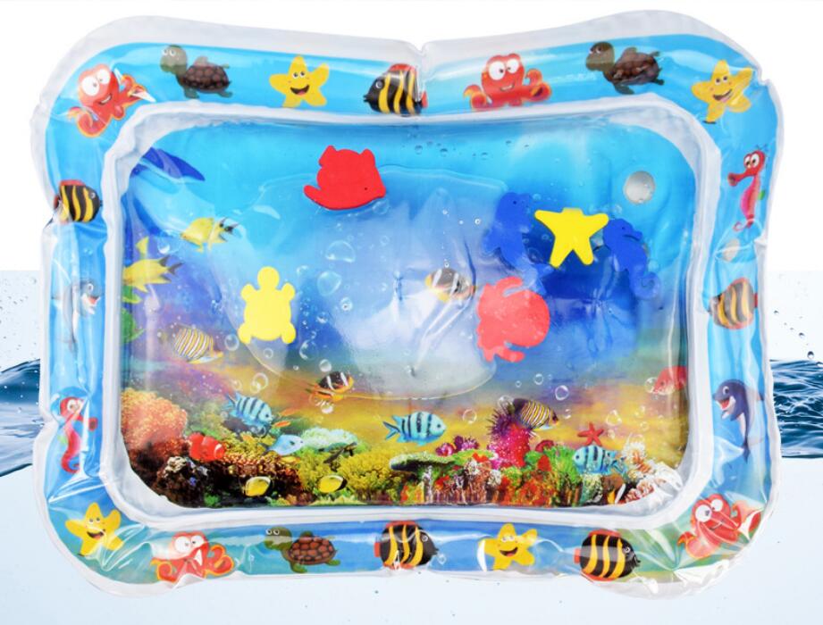 Premium Inflatable Water Mat for Babies - Fun Summer Beach Activity Toy with Soft Water Cushion - Ideal for Infants and Toddlers - Includes Baby Pillows