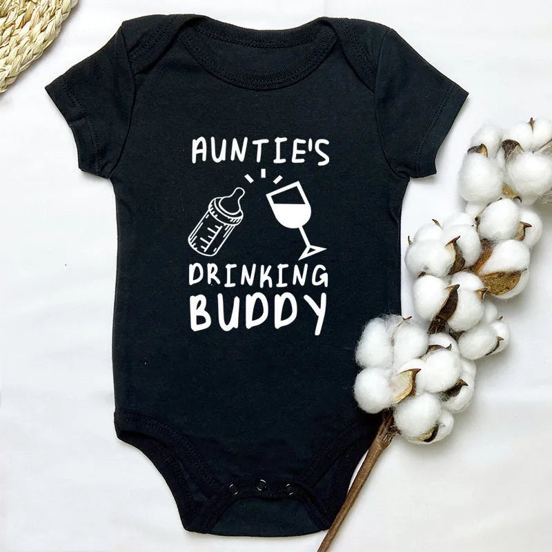 Auntie's Drinking Buddy Baby Shirt