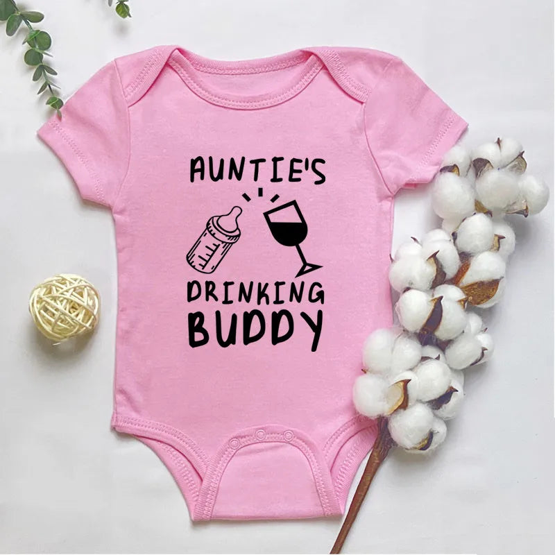 Auntie's Drinking Buddy Baby Shirt