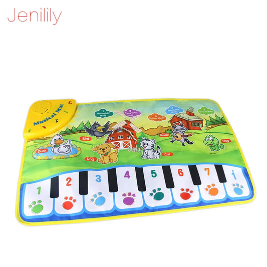 Interactive Musical Baby Piano Mat - Play and Learn with Animal Sounds - 37x60cm