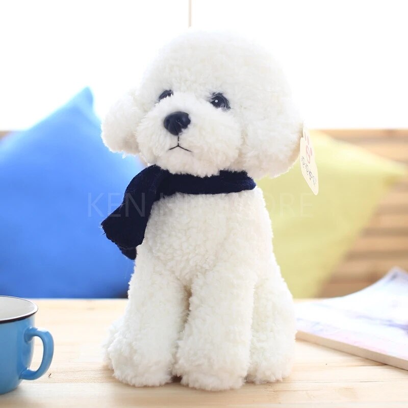 Stuffed Teddy Dog Plush Doll - Cute Bichon Toy for Kids, Simulation Doll for Girls - Perfect Birthday Gift