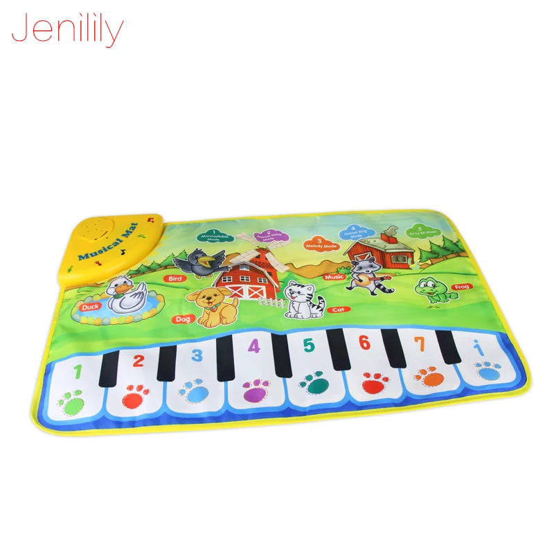 Interactive Musical Baby Piano Mat - Play and Learn with Animal Sounds - 37x60cm