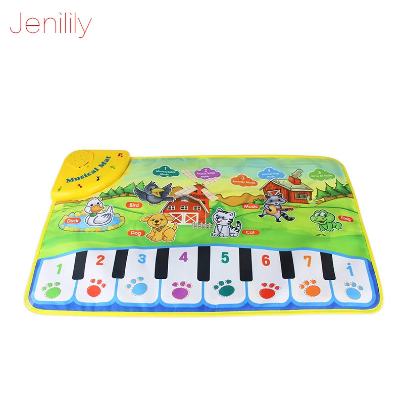 Interactive Musical Baby Piano Mat - Play and Learn with Animal Sounds - 37x60cm