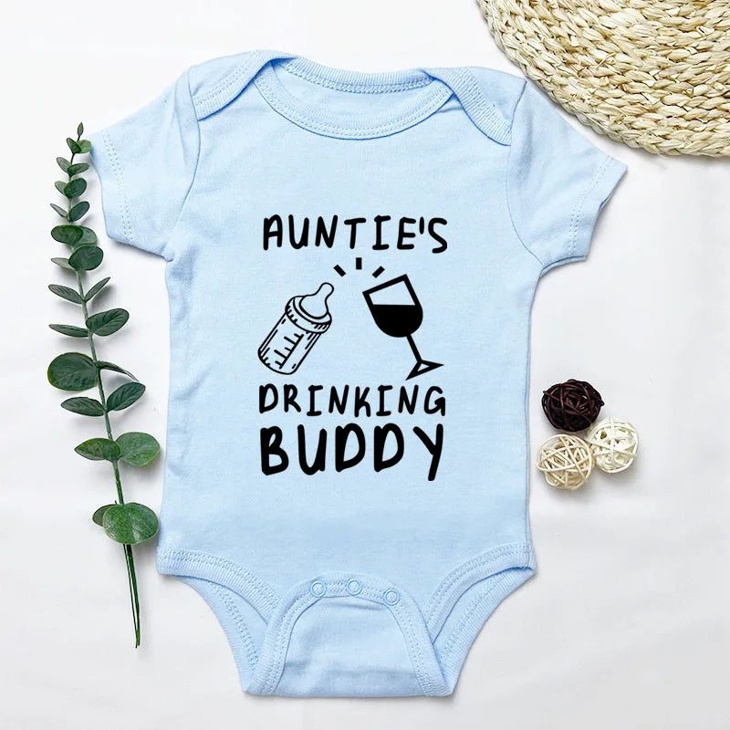 Auntie's Drinking Buddy Baby Shirt