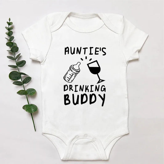 Auntie's Drinking Buddy Baby Shirt