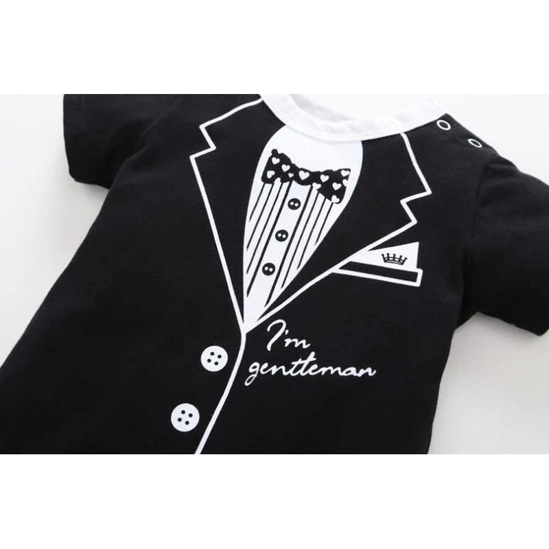 Newborn Baby Clothing Summer Gentleman Rompers