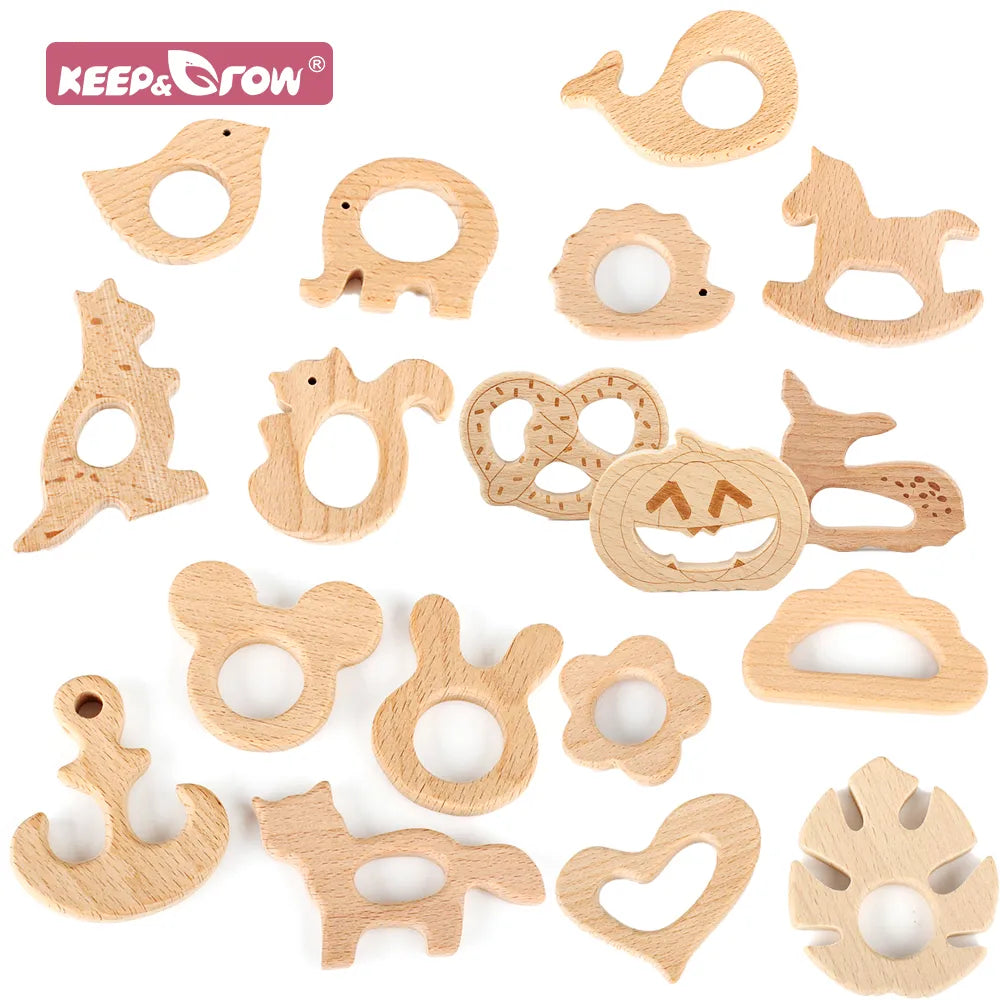 Cute Cartoon Animal Baby Teether Circle: DIY Pacifier Chain Accessories, Teething Toy - Crafted with Food Grade Materials