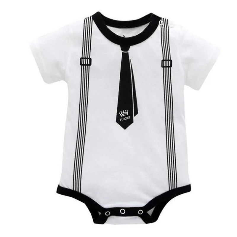 Newborn Baby Clothing Summer Gentleman Rompers