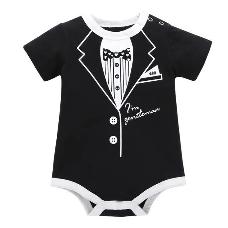 Newborn Baby Clothing Summer Gentleman Rompers