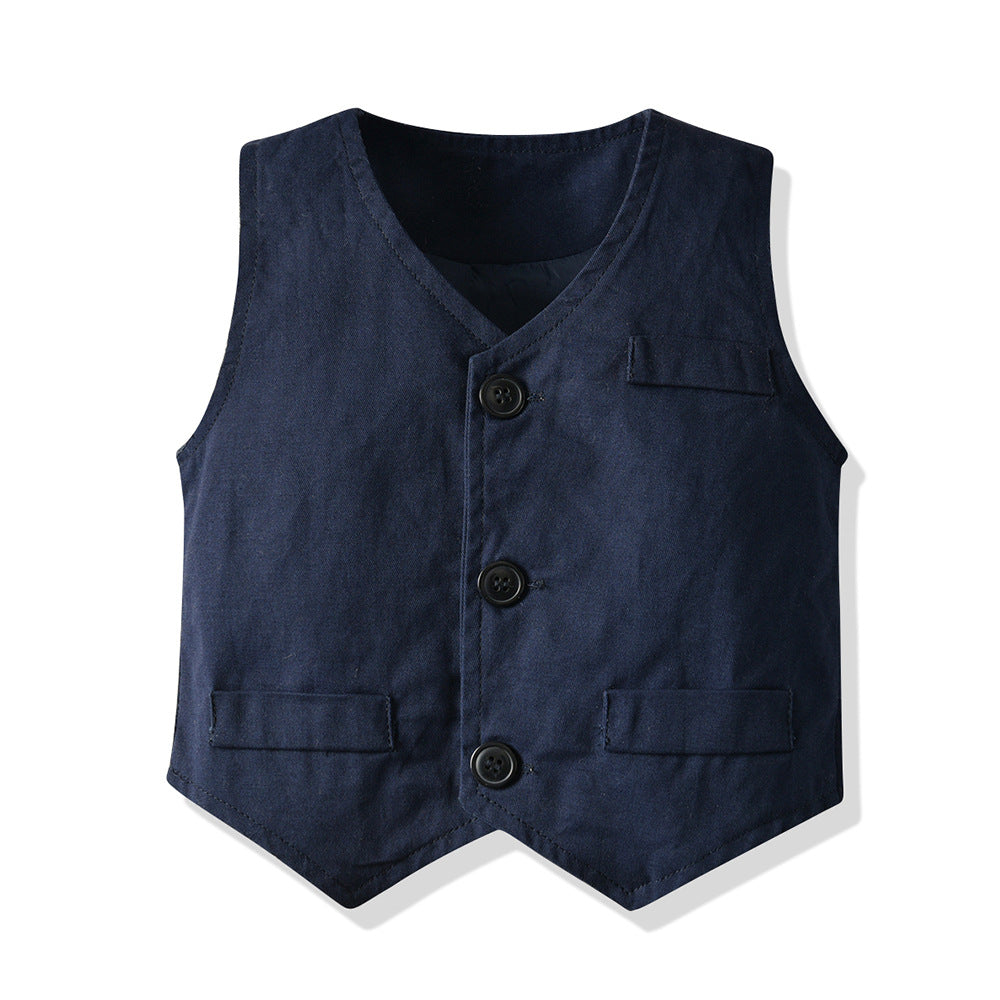 Adorable Baby Boy Waistcoat Shirt: Perfect for Birthdays and Special Occasions