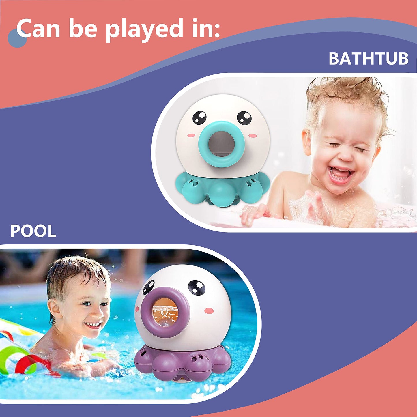 Kids Octopus Water Jet Bath Toy - Rotating Shower, Sprinkler, and Beach Fun - Summer Water Toy for Endless Entertainment